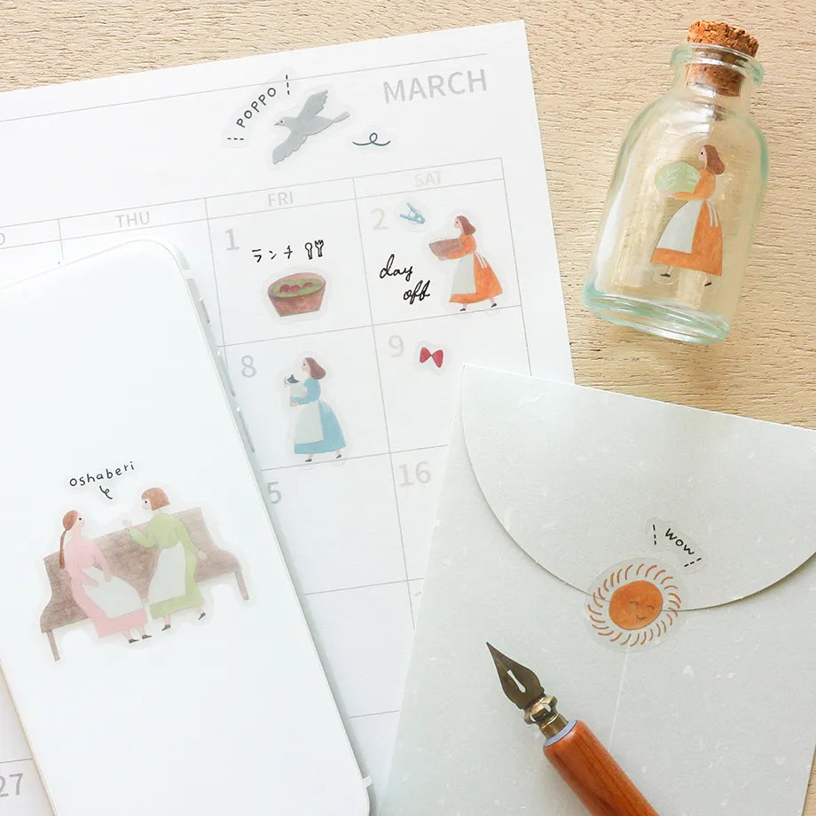 Cozyca x Necktie PET Stickers: An Ordinary Day
