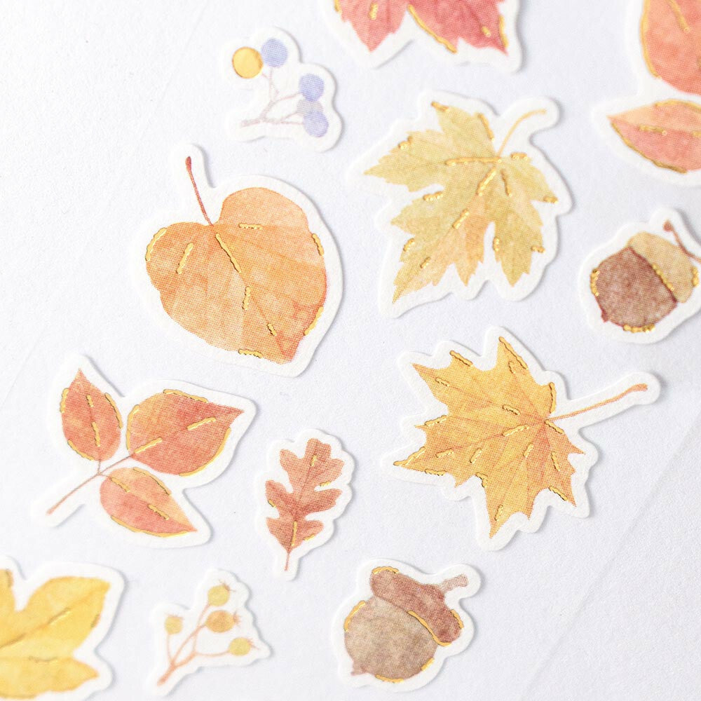 NB Co., Ltd. Washi Stickers - Autumn Leaves