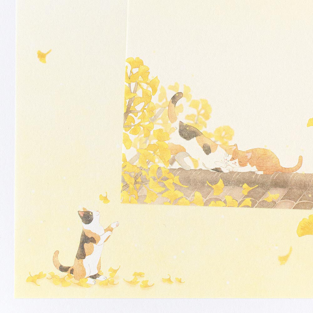NB Co., Ltd. Washi Writing Paper (A5) - Autumn Scene