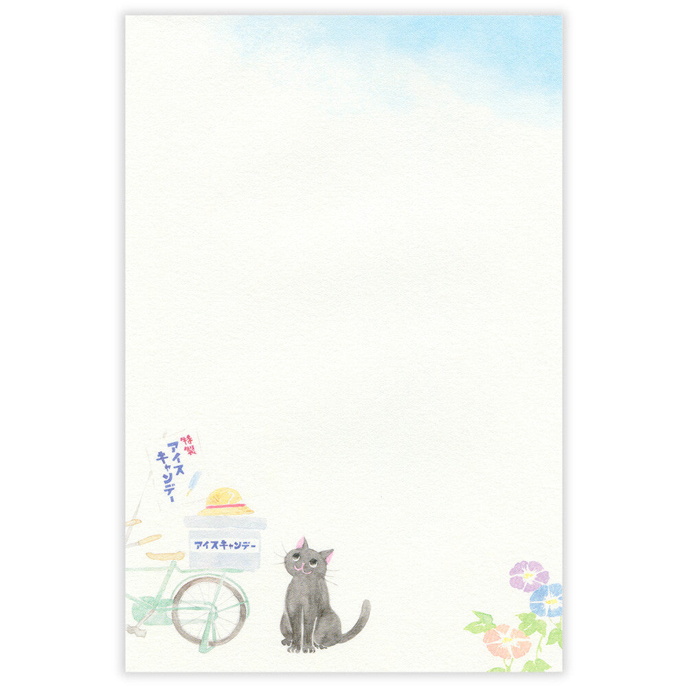 NB Co., Ltd. Washi Writing Paper (A5) - Nekorobi Summer