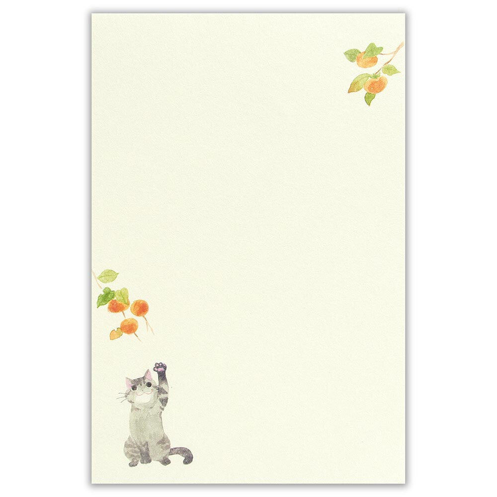 NB Co., Ltd. Washi Writing Paper (A5) - Nekorobi Fun Autumn