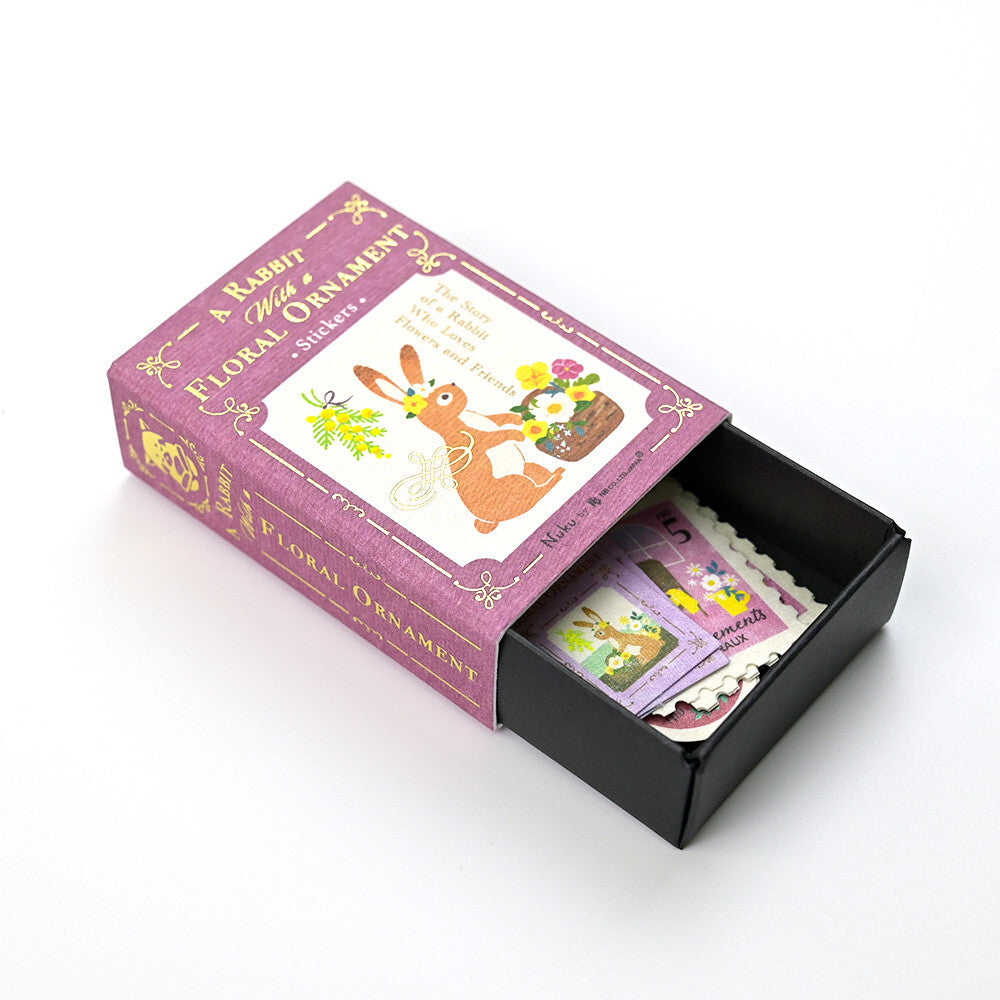 NB Co., Ltd. Stickers - Ressa Rabbit With Floral Ornament