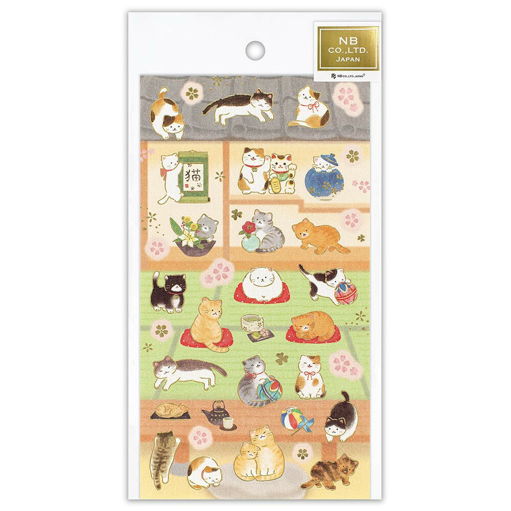 NB Co., Ltd. Stickers - Cats & Japanese-Style Room