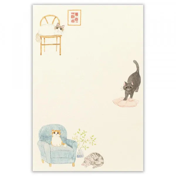 NB Co., Ltd. Washi Writing Paper (A5) - There Is A Cat