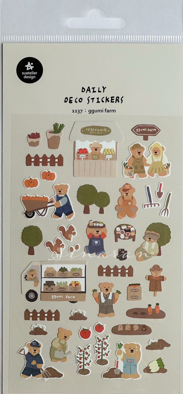 Suatelier Daily Deco Stickers - ggumi farm
