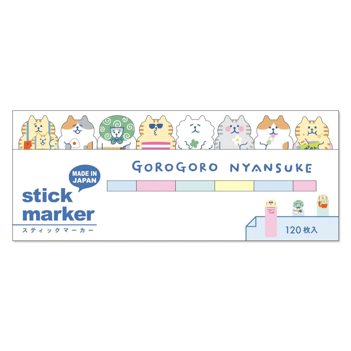 Mind Wave Sticky Notes Stick Markers: Gorogoro Nyansuke