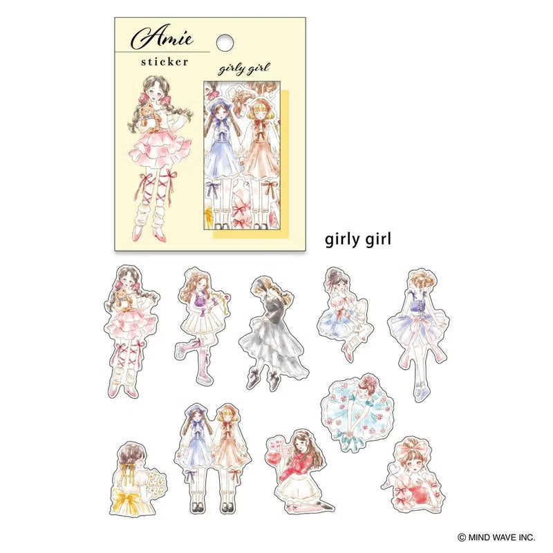 Mind Wave Amie Stickers: Girly Girl