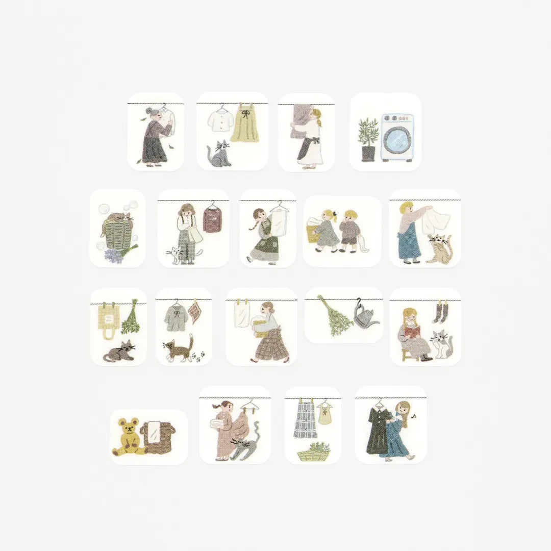 bande Roll Stickers - Doing Laundry Together