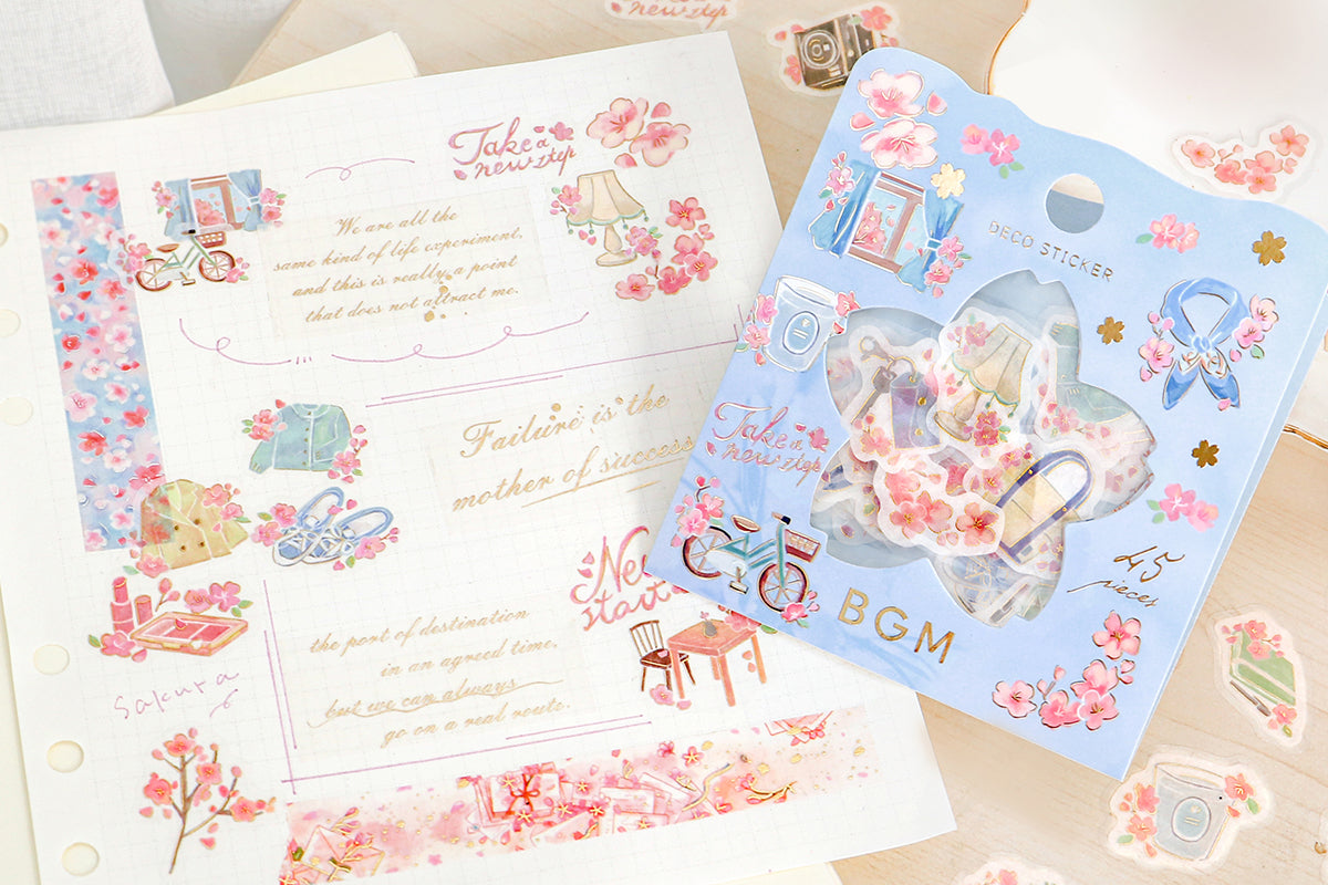BGM Flake Seal - Cherry Blossom, New Beginning