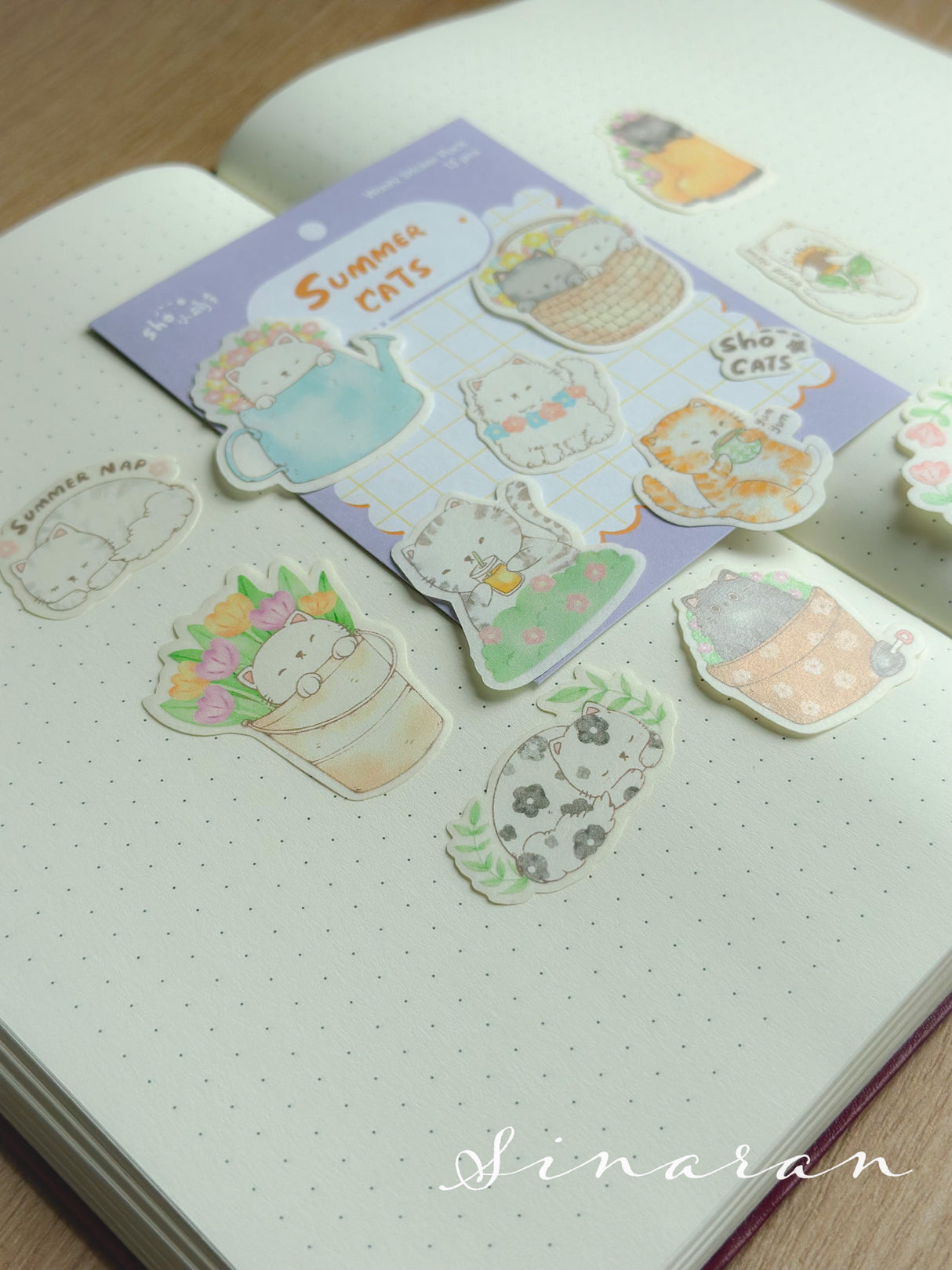 shō Little Happiness Washi Sticker Pack - Summer Cats