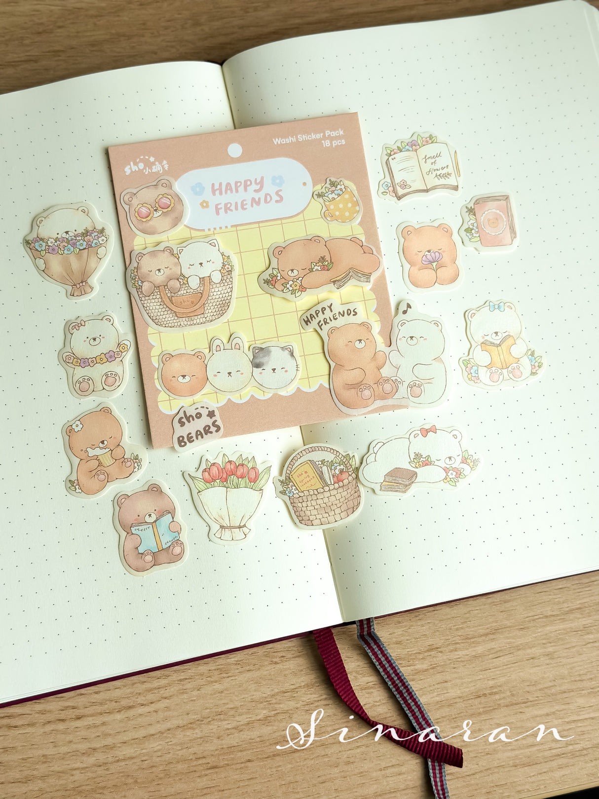 shō Little Happiness Washi Sticker Pack - Happy Friends