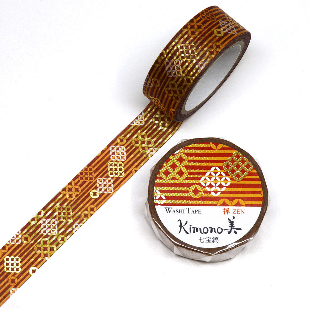 Kamiiso Kimono Masking Tape - Shippo Shima