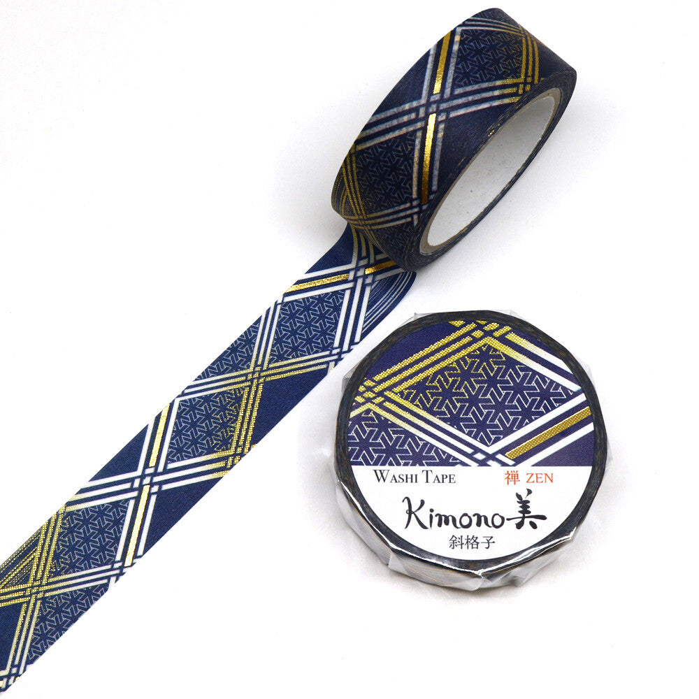 Kamiiso Kimono Masking Tape - Diagonal Lattice