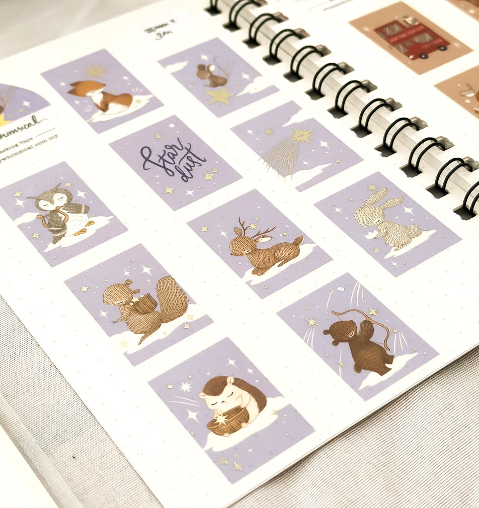 Whimsy Whimsical Stamp Washi Tape - Stardust Critter
