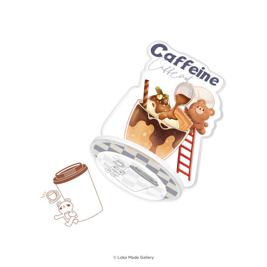Loka Made Standee Clip Stamp - Coffeelogy 'Caffeine Caffeout'