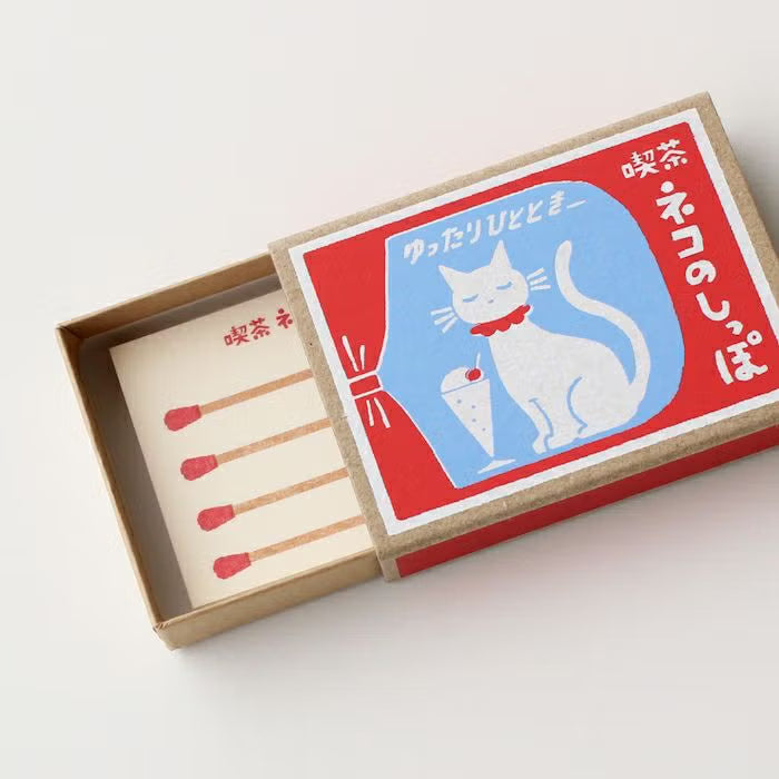 Furukawashiko Matchbox Memo - Cafe White Cat