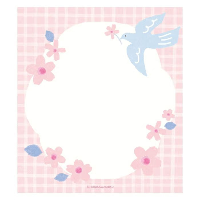 Furukawashiko Memo Pad - White Bird & Sakura