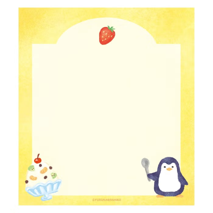Furukawashiko Memo Pad - Penguin & Kakigōri