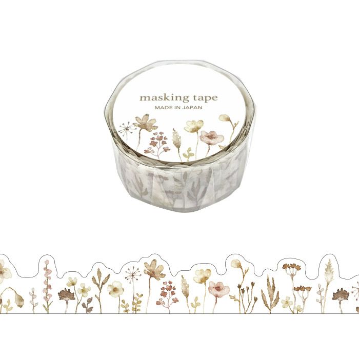 Mind Wave Masking Tape - Flower (Brown)