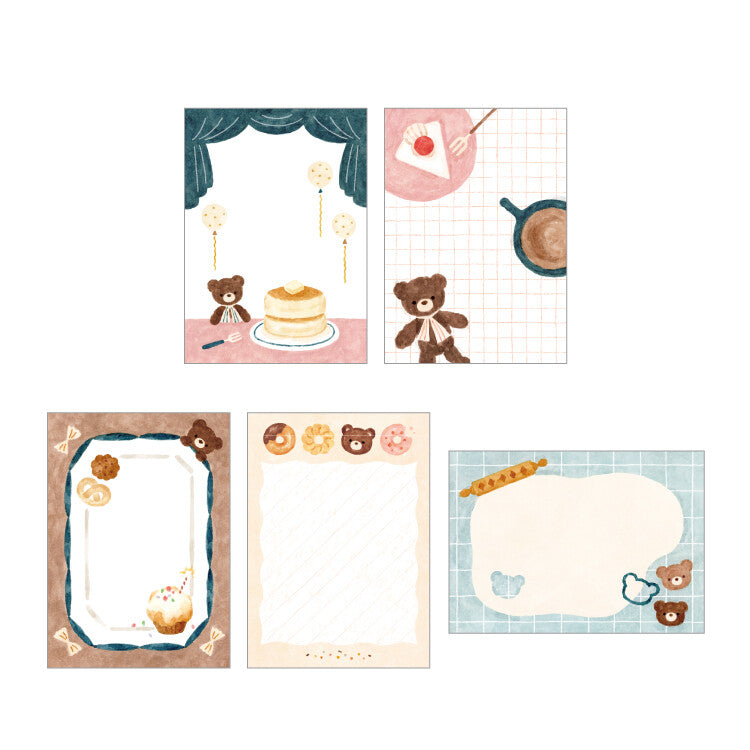 Papier Platz x Nakauchi Waka Memo Pad (Bear & Sweets)