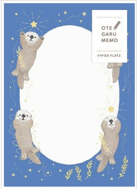 Papier Platz MILINA Love Otegaru Memo Pad (Happy Otters)