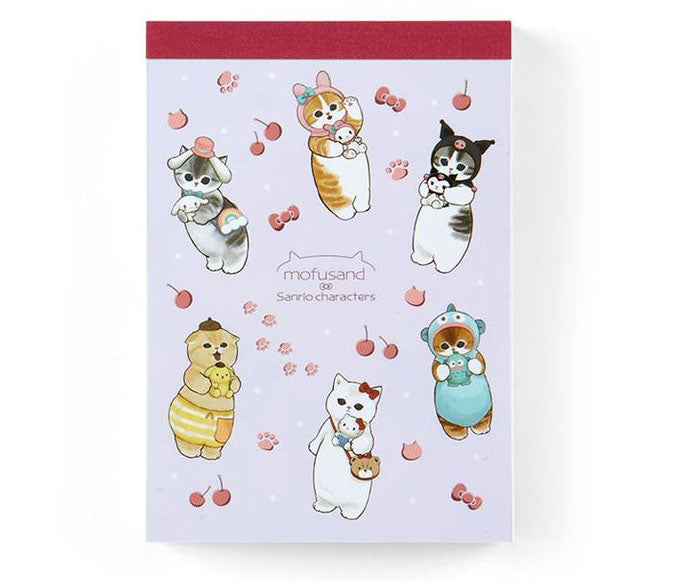 Mofusand x Sanrio Characters Mini Memo Pad