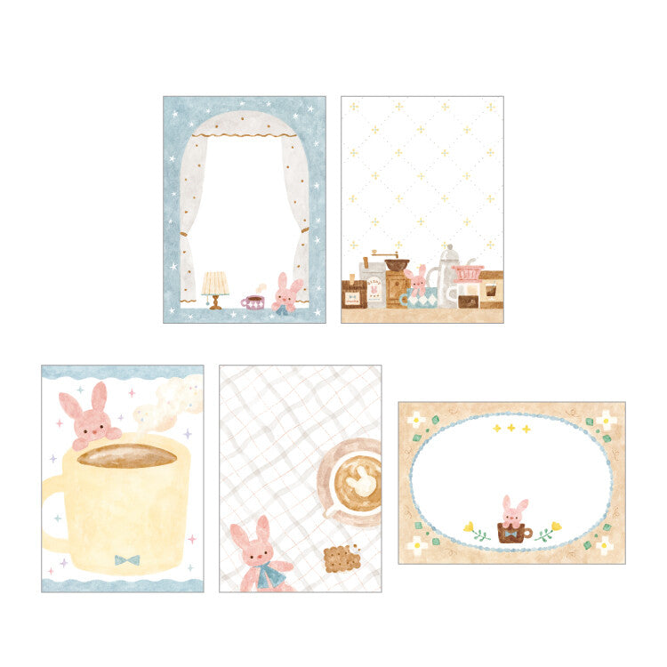 Papier Platz x Nakauchi Waka Memo Pad (Rabbit & Coffee)