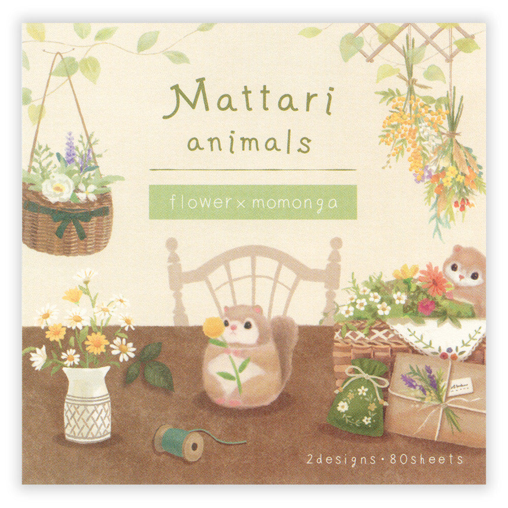 NB Co., Ltd. Memo Pad - flower x momonga