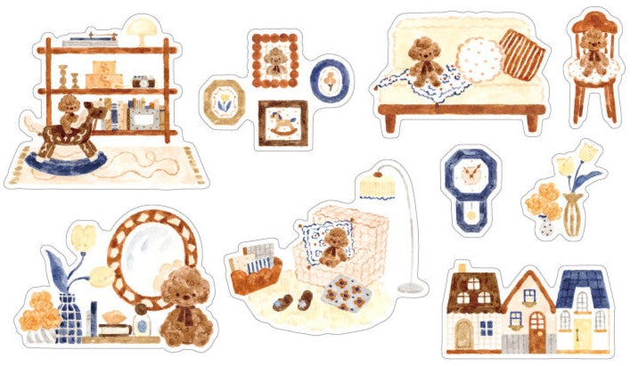 Papier Platz x Nakauchi Waka Flake Seal Stickers (Dog)