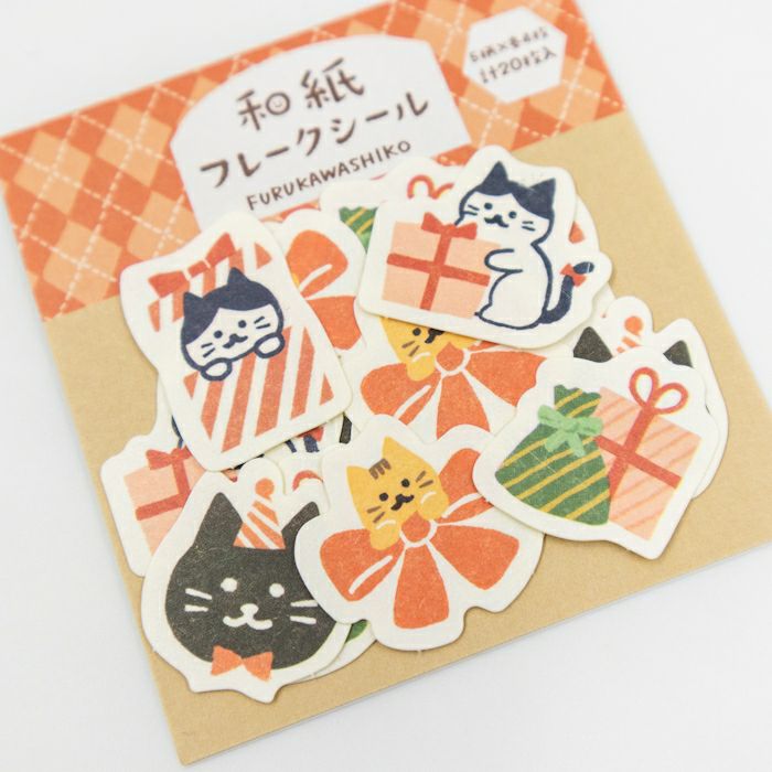 Furukawashiko Flake Seal - Cats & Presents