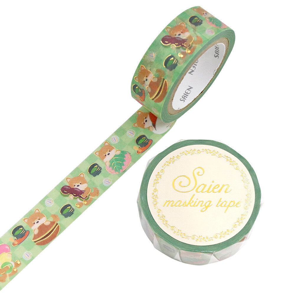 SAIEN Masking Tape - Shiba Inu & Japanese Sweet