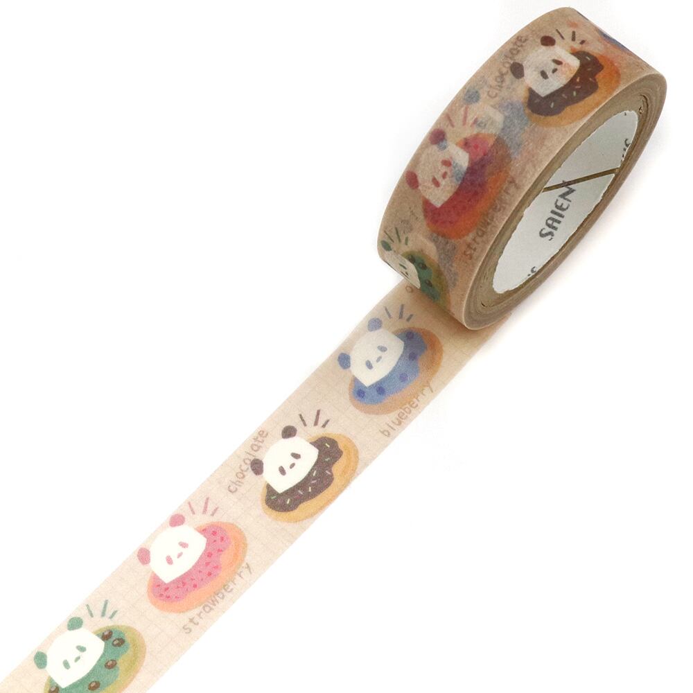 SAIEN Masking Tape - Panda Donuts
