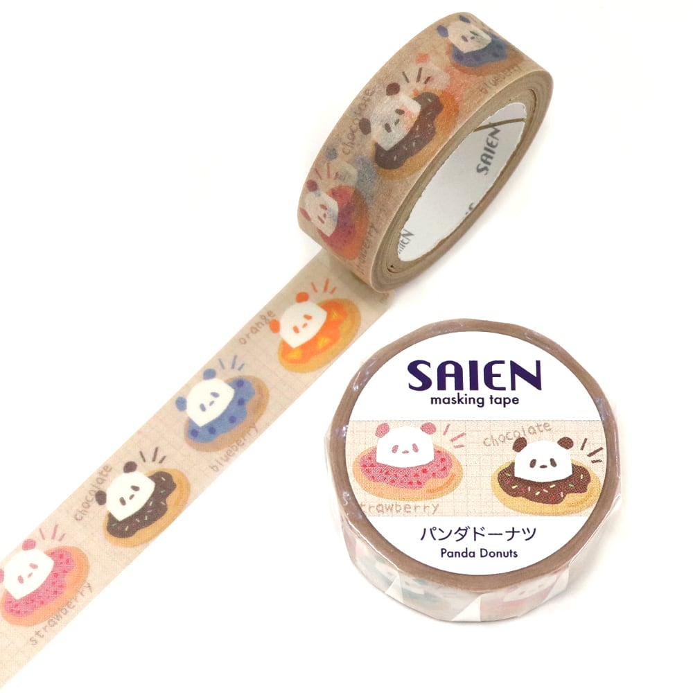 SAIEN Masking Tape - Panda Donuts