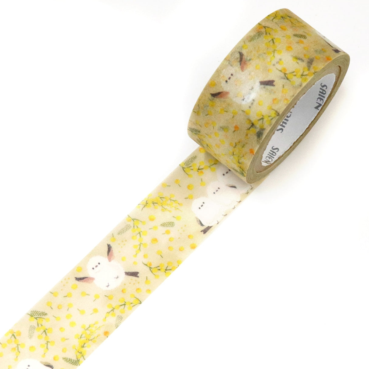 SAIEN Masking Tape - Long-tailed Tit and Mimosa