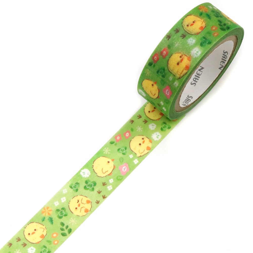 SAIEN Masking Tape - Chicks and Wildflowers