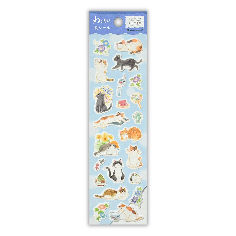 NB Co., Ltd. Washi Stickers - Nekorobi Refreshing Summer