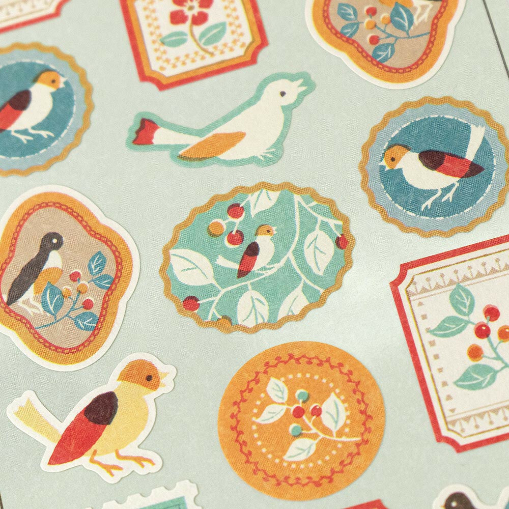NB Co., Ltd. Wanowa Washi Sticker - Small Bird & Fruit