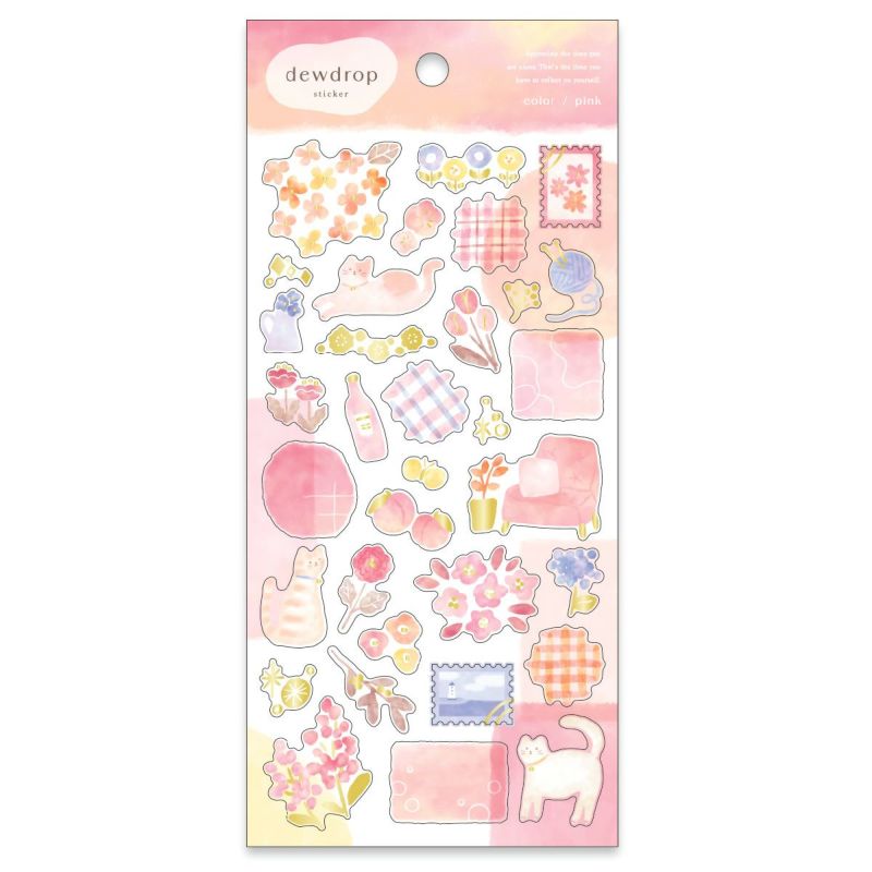 Mind Wave dewdrop Sticker - Pink (82438)