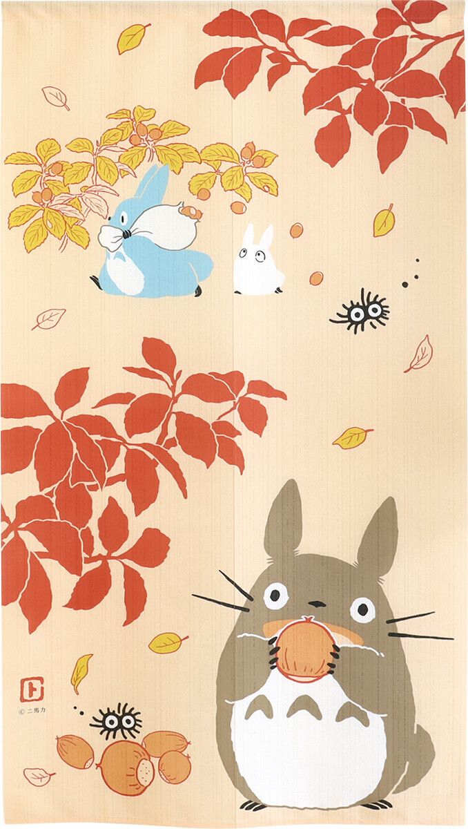 Závěs - Totoro Noren - Minorinoaki 実りの秋