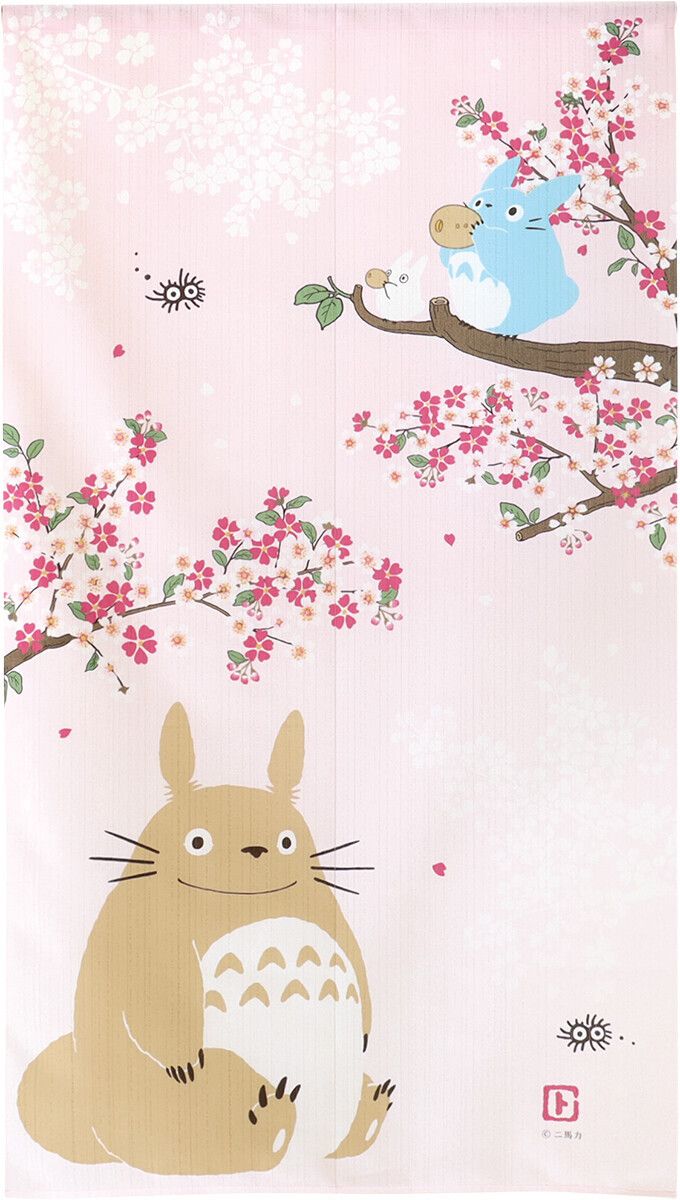 Závěs - Totoro Noren - Sakura Mau 桜舞う