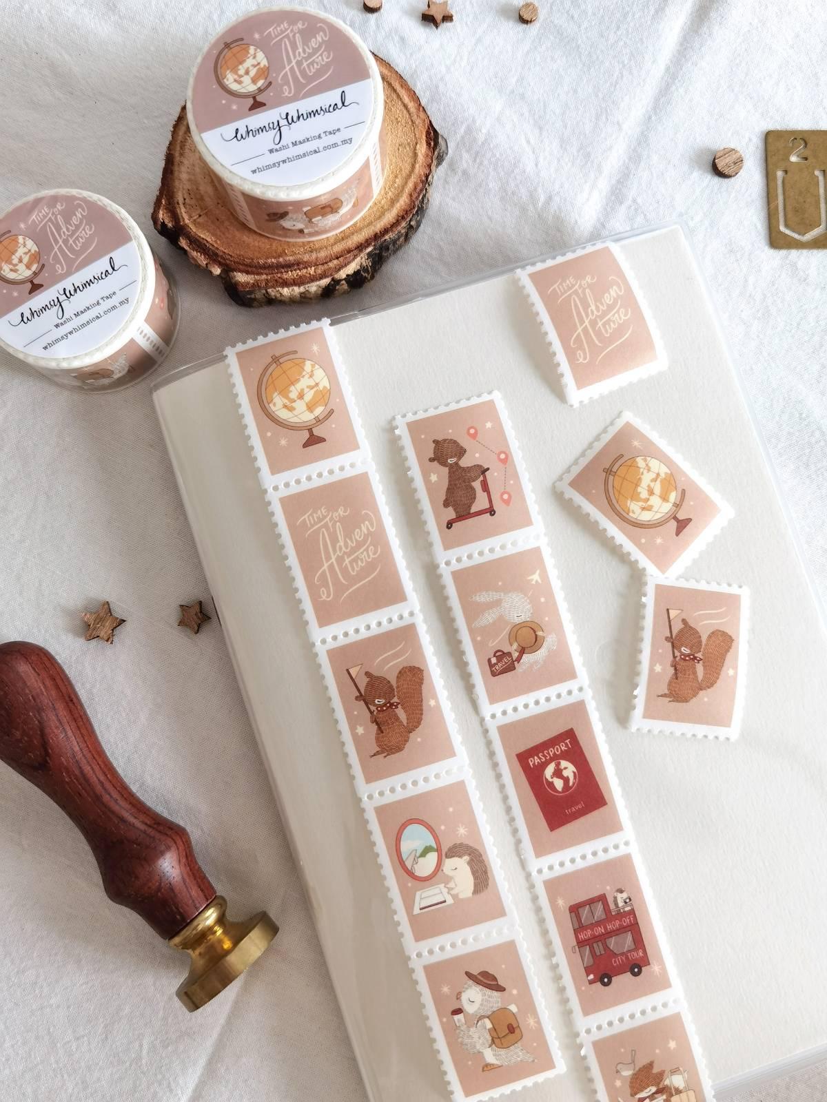 Whimsy Whimsical Stamp Washi Tape - Time For Adventure