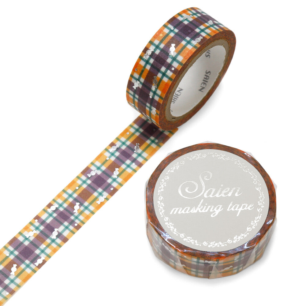 SAIEN Masking Tape - Halloween Plaid