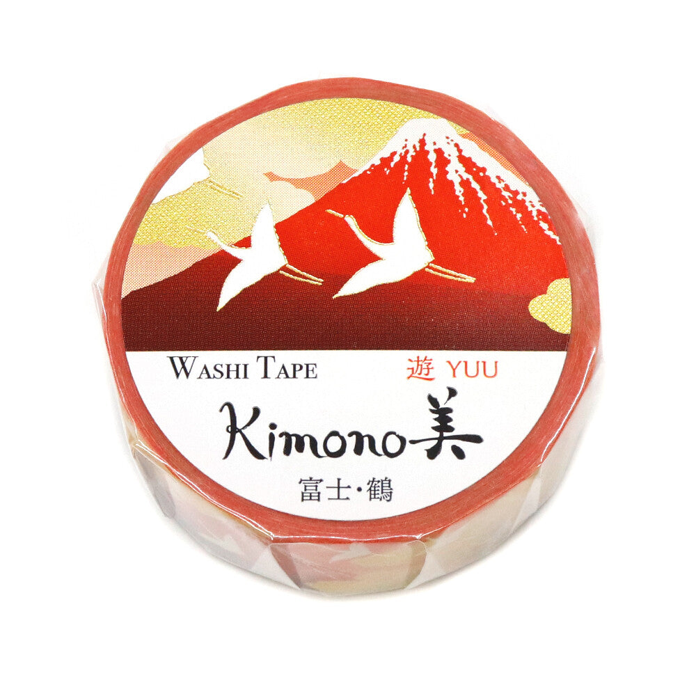 Kimono Washi Tape - Mount Fuji & Crane