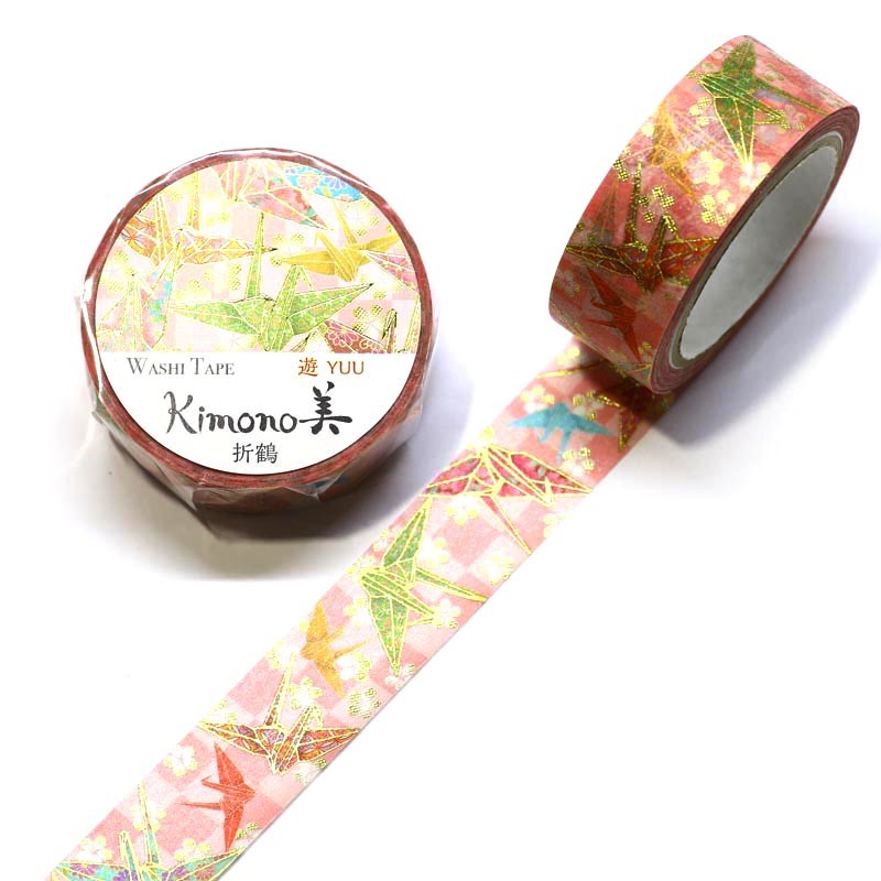 Kimono Washi Tape - Origami Crane