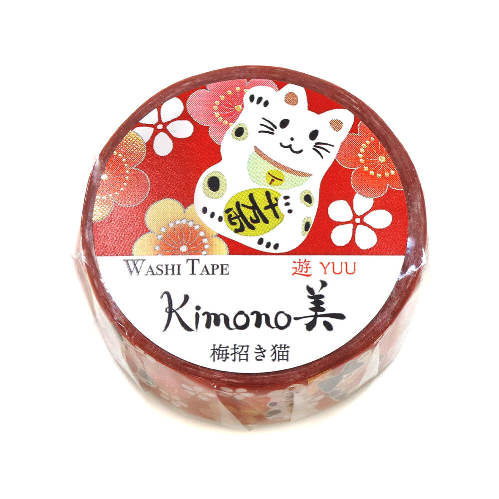 Kimono Washi Tape - Maneki Neko