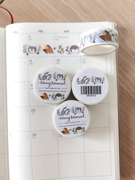 Whimsy Whimsical Washi Tape - Forest Critters