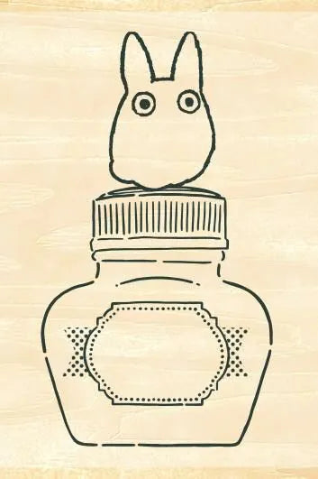 Small Totoro & Ink Bottle Stamp