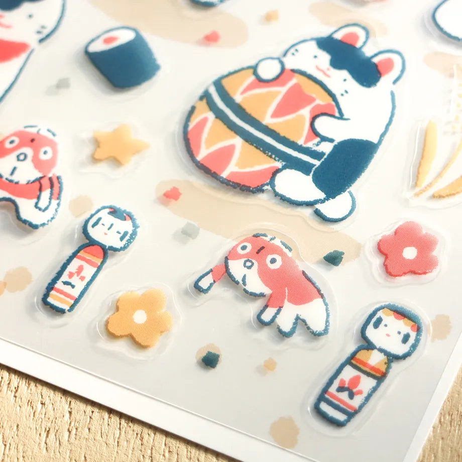 Cozyca x Masao Takahata PET Stickers: Festival Dog Hariko