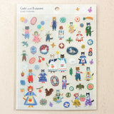 Cozyca x Aiko Fukawa PET Stickers: Cats and Buttons