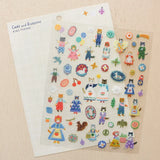Cozyca x Aiko Fukawa PET Stickers: Cats and Buttons